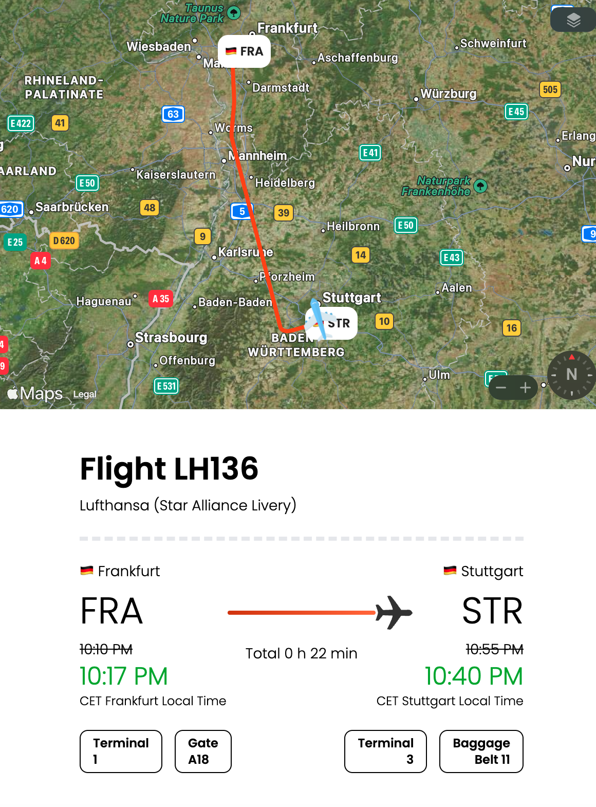 Flight Status Checker Screenshot